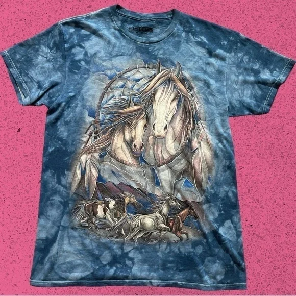Dreamcatcher horse western fantasy boho THE MOUNTAIN t shirt men’s M - Picture 3 of 5